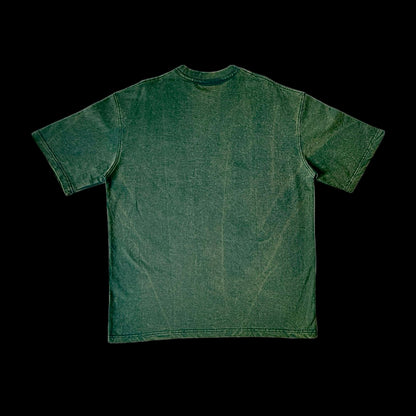 Green Stonewash vintage 240 GSM  T-shirt Funiki basics